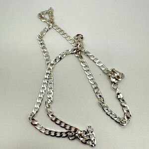 19” silver plated Cuban link, 4mm thick necklace!